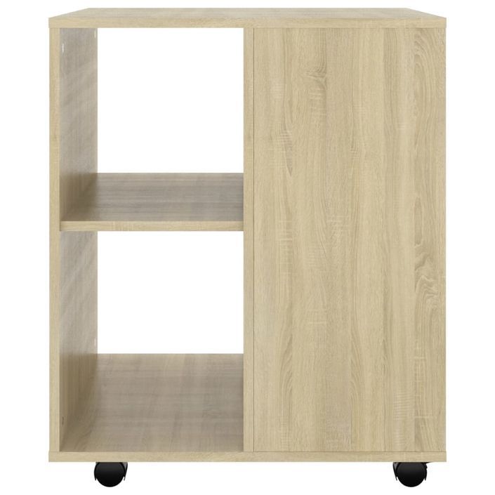 Armoire à roulettes Chêne Sonoma 60x53x72 cm Bois d'ingénierie - Photo n°4