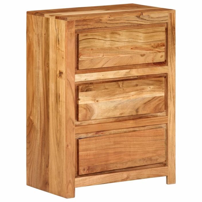 Armoire à tiroirs 55x33x75 cm bois d'acacia massif - Photo n°12