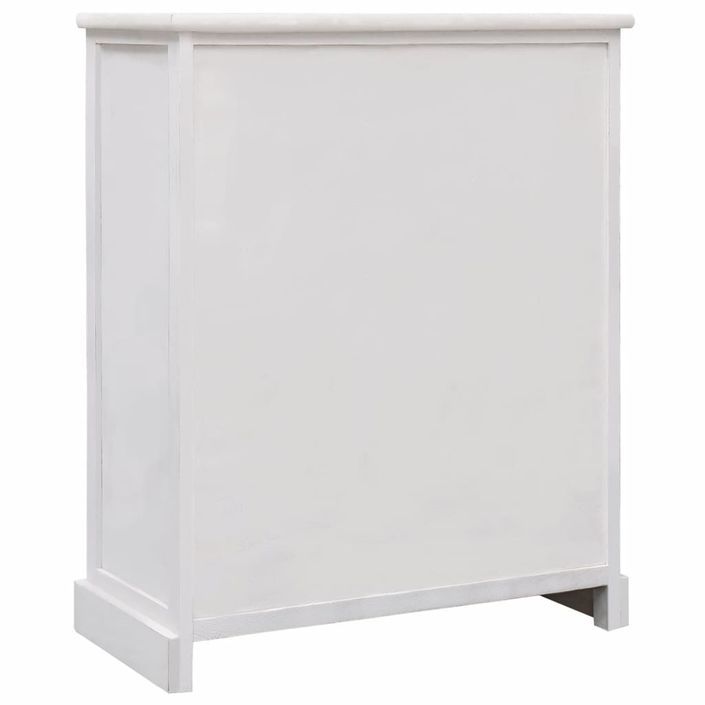 Armoire à tiroirs Blanc 60 x 30 x 75 cm Bois - Photo n°5