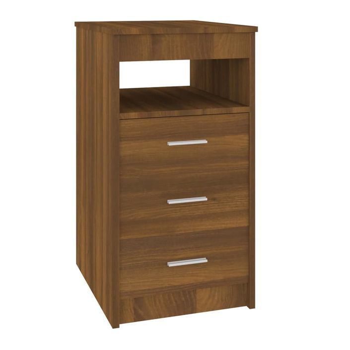 Armoire à tiroirs Chêne marron 40x50x76 cm Bois d'ingénierie - Photo n°2