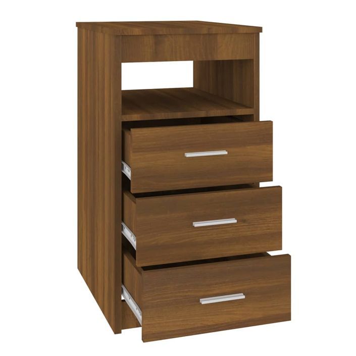 Armoire à tiroirs Chêne marron 40x50x76 cm Bois d'ingénierie - Photo n°5