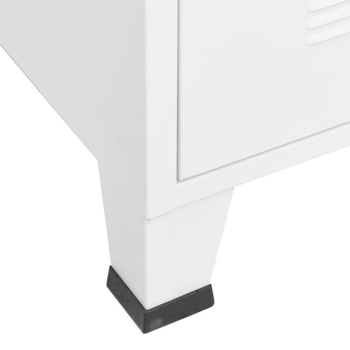 Armoire à tiroirs industrielle Blanc 78x40x93 cm Métal - Photo n°9
