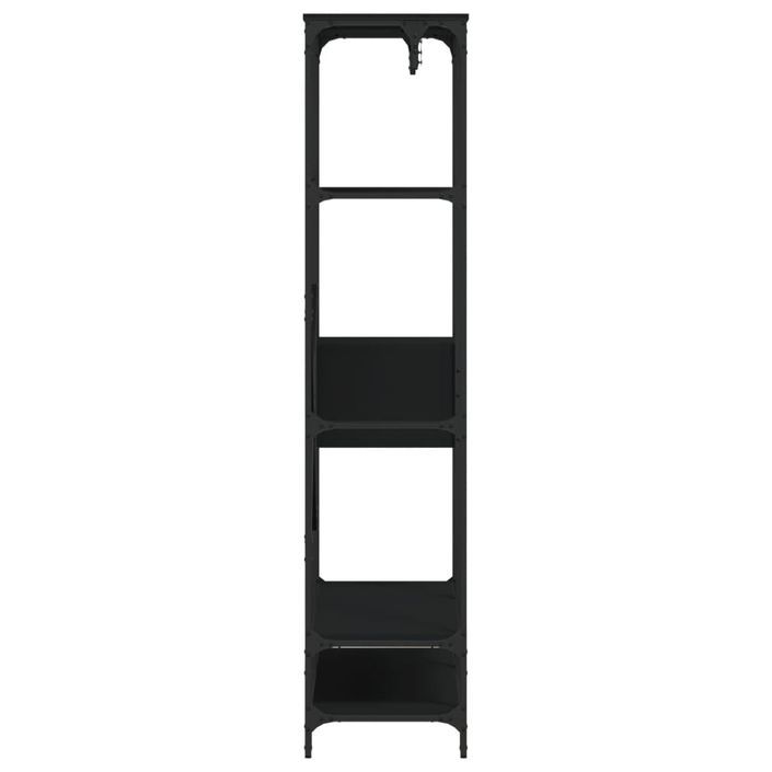 Armoire à tiroirs noir 100x40x180 cm bois d'ingénierie - Photo n°7
