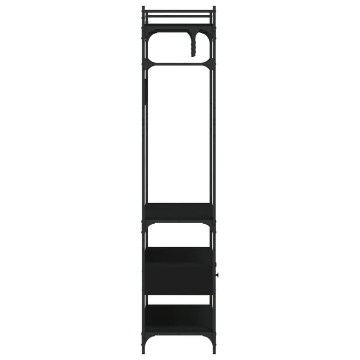 Armoire à tiroirs noir 89x39x184,5 cm bois d'ingénierie - Photo n°7