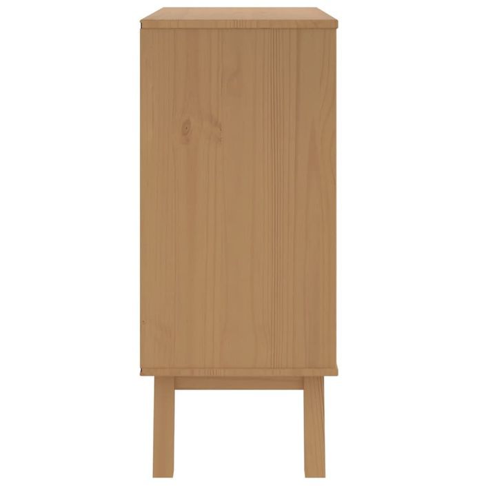 Armoire à tiroirs OLDEN marron bois de pin solide - Photo n°8