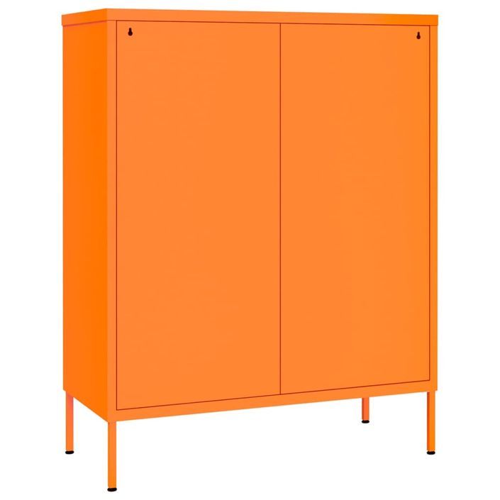 Armoire à tiroirs Orange 80x35x101,5 cm Acier - Photo n°7
