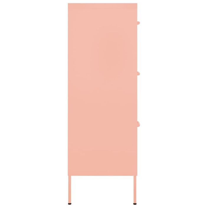 Armoire à tiroirs Rose 80x35x101,5 cm Acier - Photo n°4