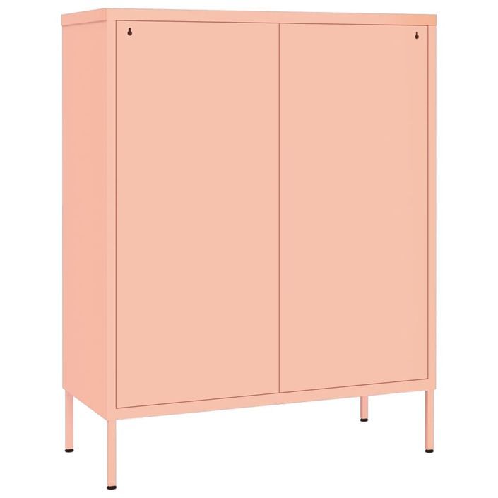 Armoire à tiroirs Rose 80x35x101,5 cm Acier - Photo n°5