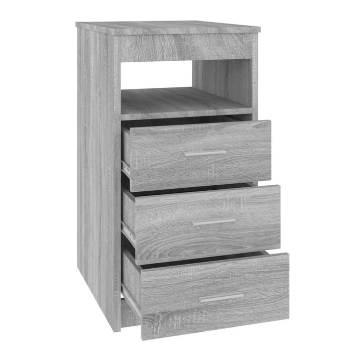 Armoire à tiroirs Sonoma gris 40x50x76 cm Bois d'ingénierie - Photo n°6