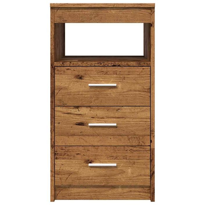 Armoire à tiroirs vieux bois 40x50x76 cm bois d'ingénierie - Photo n°5