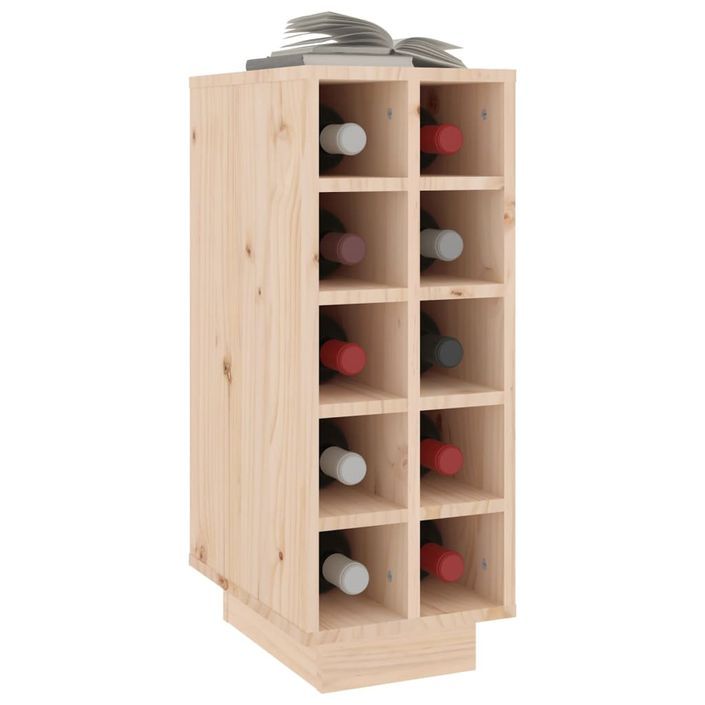 Armoire à vin 23x34x61 cm Bois de pin massif - Photo n°4