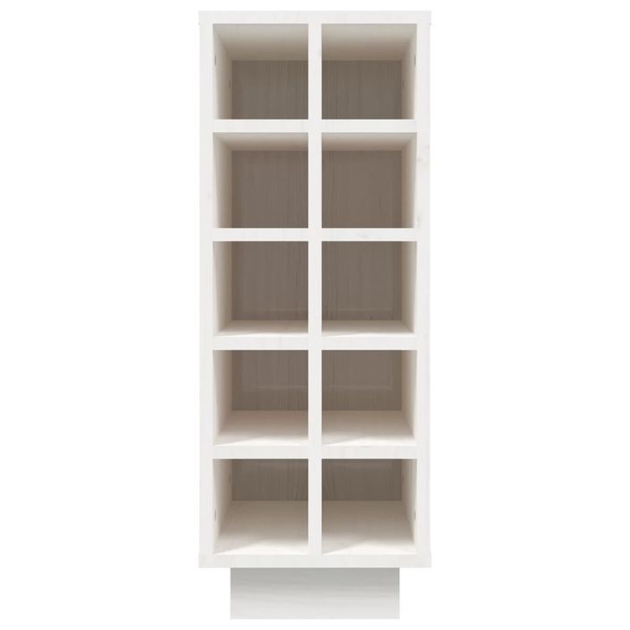 Armoire à vin Blanc 23x34x61 cm Bois de pin massif - Photo n°5