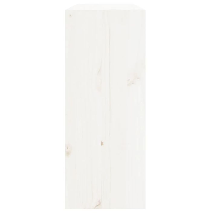 Armoire à vin Blanc 62x25x62 cm Bois de pin massif - Photo n°6