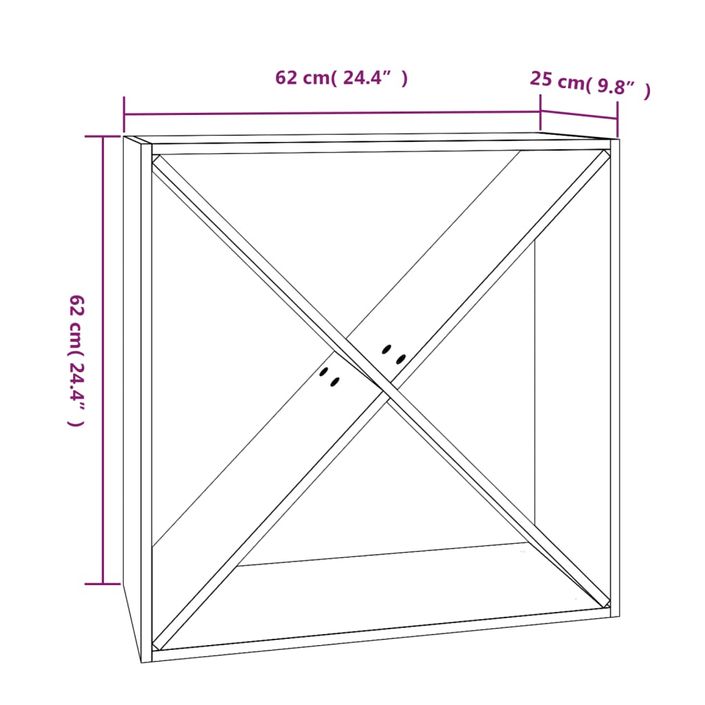 Armoire à vin Blanc 62x25x62 cm Bois de pin massif - Photo n°8