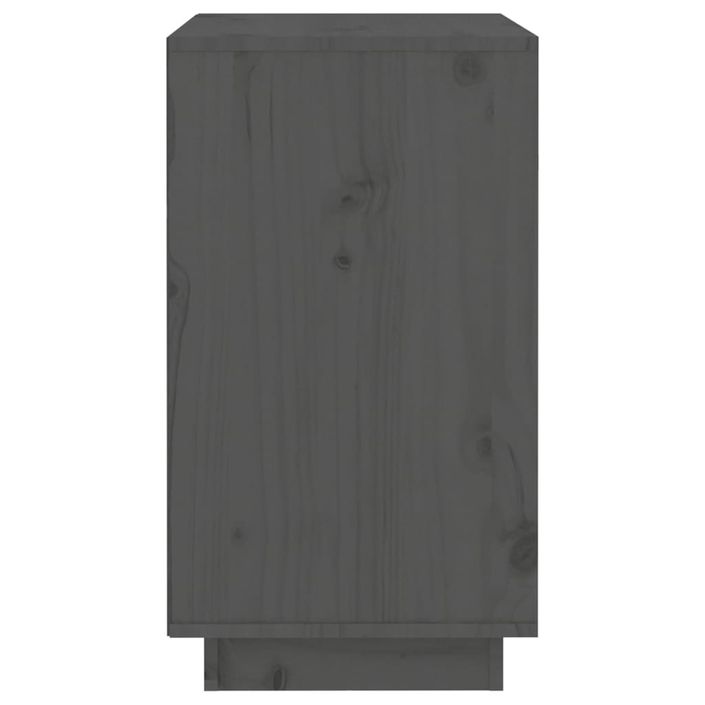 Armoire à vin Gris 55,5x34x61 cm Bois de pin massif - Photo n°6