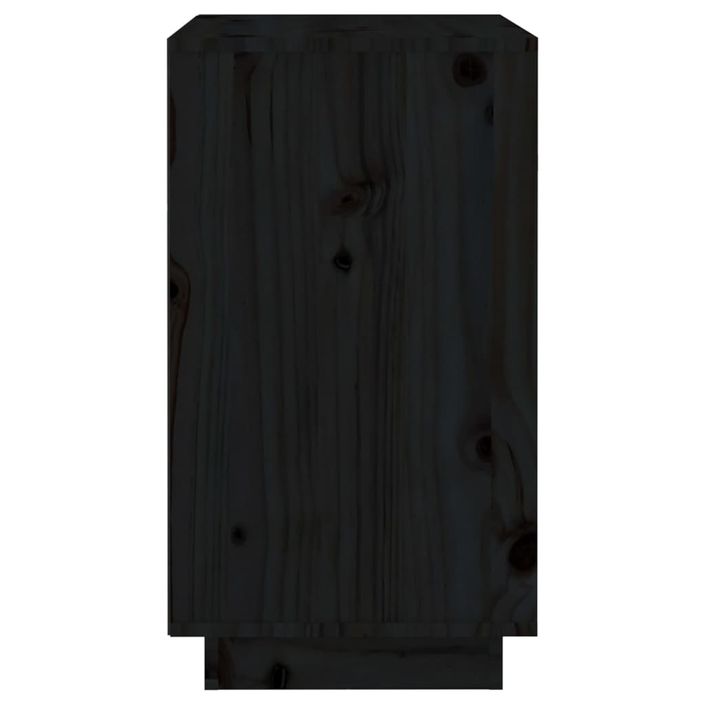 Armoire à vin Noir 55,5x34x61 cm Bois de pin massif - Photo n°6