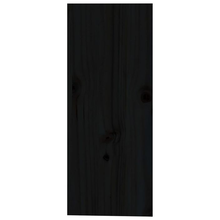 Armoire à vin Noir 62x25x62 cm Bois de pin massif - Photo n°6