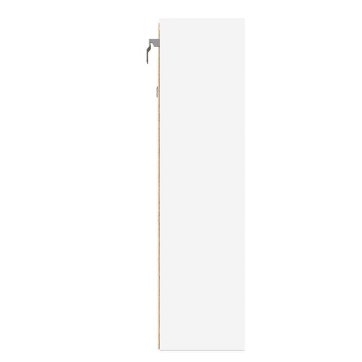 Armoire à vitrine blanc 100x15x58 cm bois d'ingénierie - Photo n°5