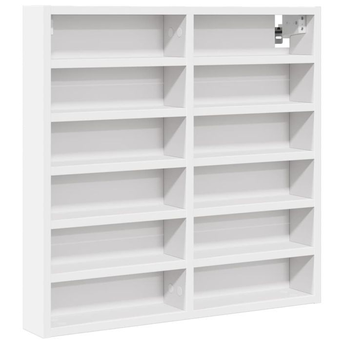 Armoire à vitrine blanc 60x8,5x58 cm bois d'ingénierie - Photo n°2