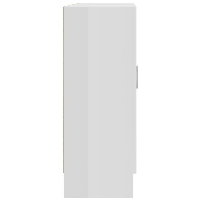 Armoire à vitrine Blanc brillant 82,5x30,5x80 cm - Photo n°7