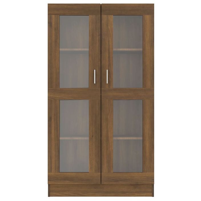 Armoire à vitrine Chêne brun 82,5x30,5x150 cm Bois d'ingénierie - Photo n°3