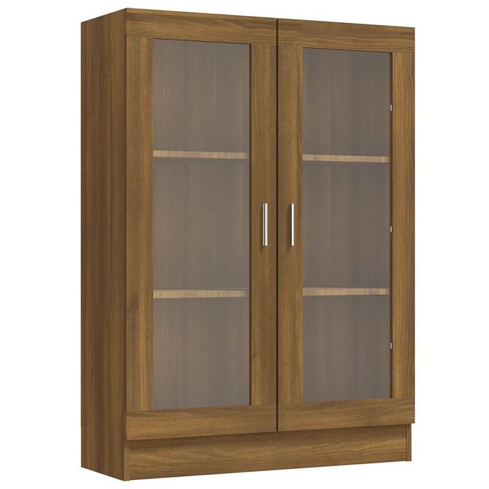 Armoire à vitrine Chêne marron 82,5x30,5x115cmBois d'ingénierie - Photo n°2