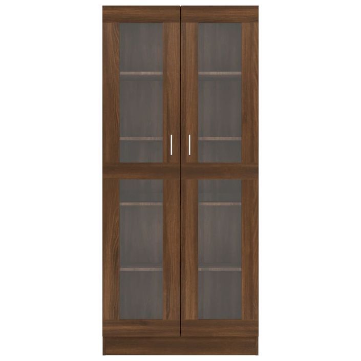 Armoire à vitrine Chêne marron 82,5x30,5x185,5cmBois ingénierie - Photo n°3