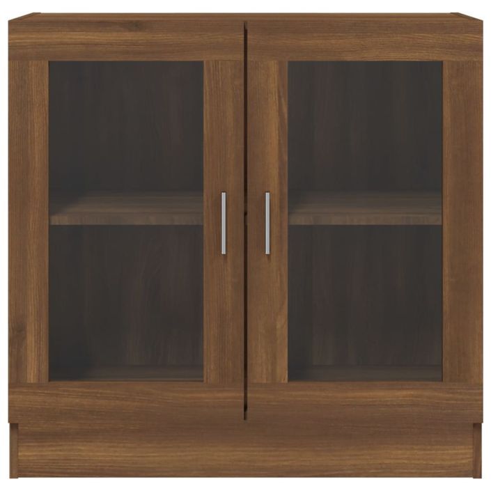 Armoire à vitrine Chêne marron 82,5x30,5x80cm Bois d'ingénierie - Photo n°3