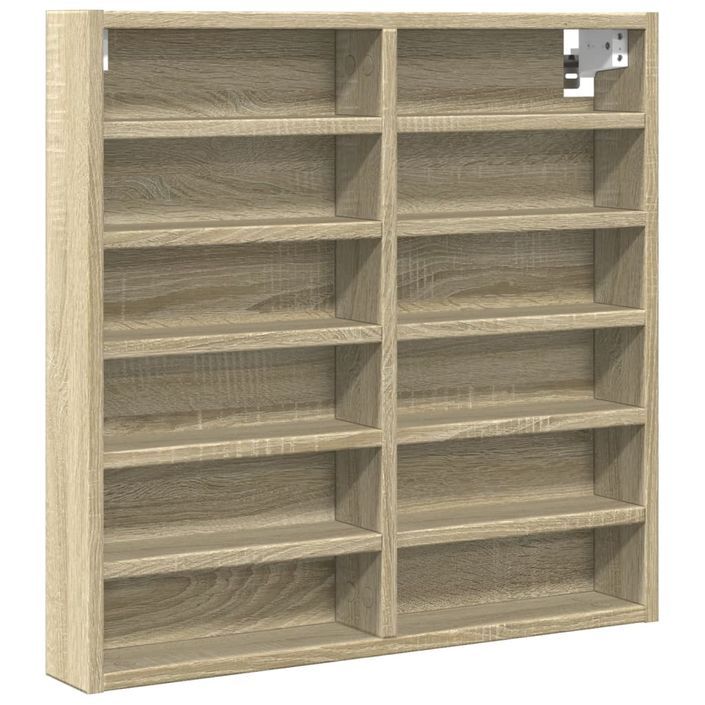 Armoire à vitrine chêne sonoma 60x8,5x58 cm bois d'ingénierie - Photo n°2