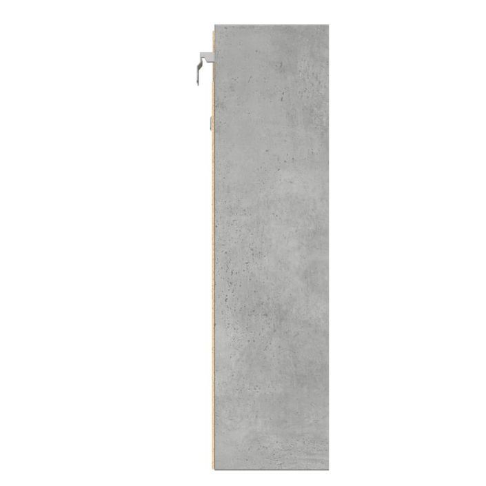 Armoire à vitrine gris béton 100x15x58 cm bois d'ingénierie - Photo n°5