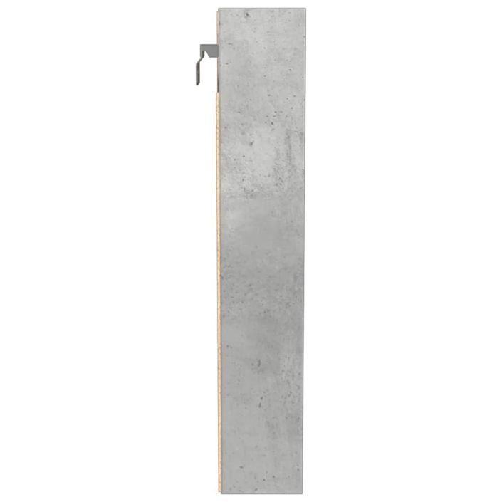 Armoire à vitrine gris béton 100x8,5x50 cm bois d'ingénierie - Photo n°5