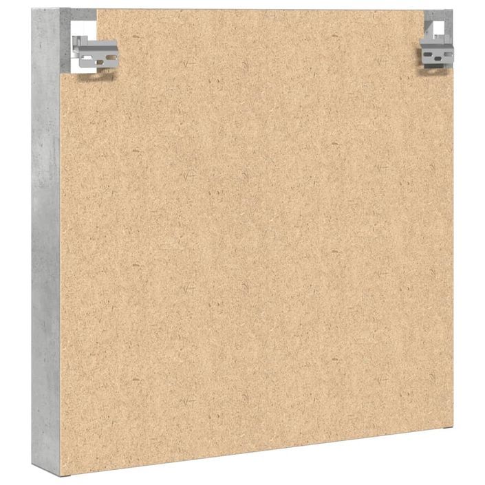 Armoire à vitrine gris béton 60x8,5x58 cm bois d'ingénierie - Photo n°6