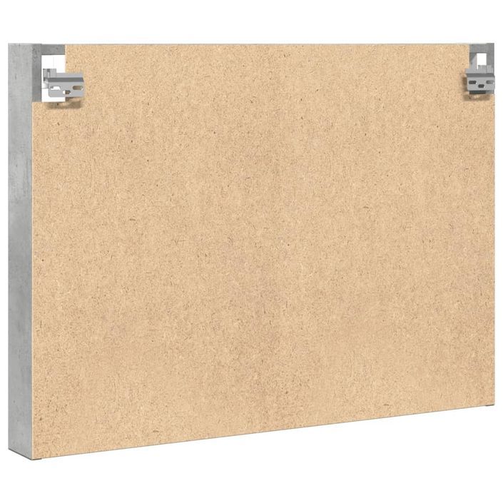 Armoire à vitrine gris béton 80x8,5x58 cm bois d'ingénierie - Photo n°6