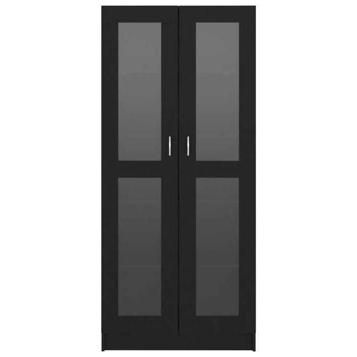 Armoire à vitrine Noir 82,5x30,5x185,5 cm - Photo n°6