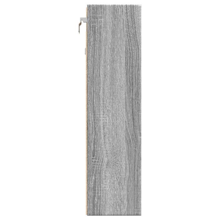 Armoire à vitrine sonoma gris 100x15x58 cm bois d'ingénierie - Photo n°5