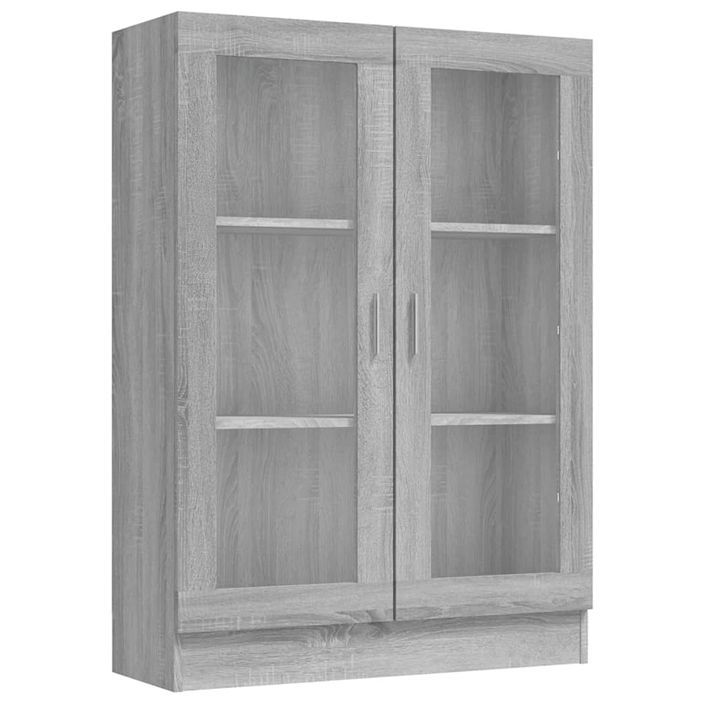 Armoire à vitrine Sonoma gris 82,5x30,5x115cm Bois d'ingénierie - Photo n°2