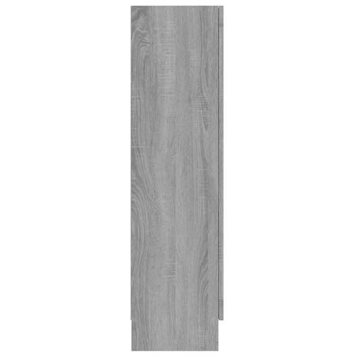 Armoire à vitrine Sonoma gris 82,5x30,5x115cm Bois d'ingénierie - Photo n°7