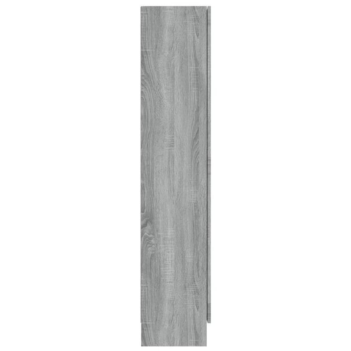 Armoire à vitrine Sonoma gris 82,5x30,5x150cm Bois d'ingénierie - Photo n°4