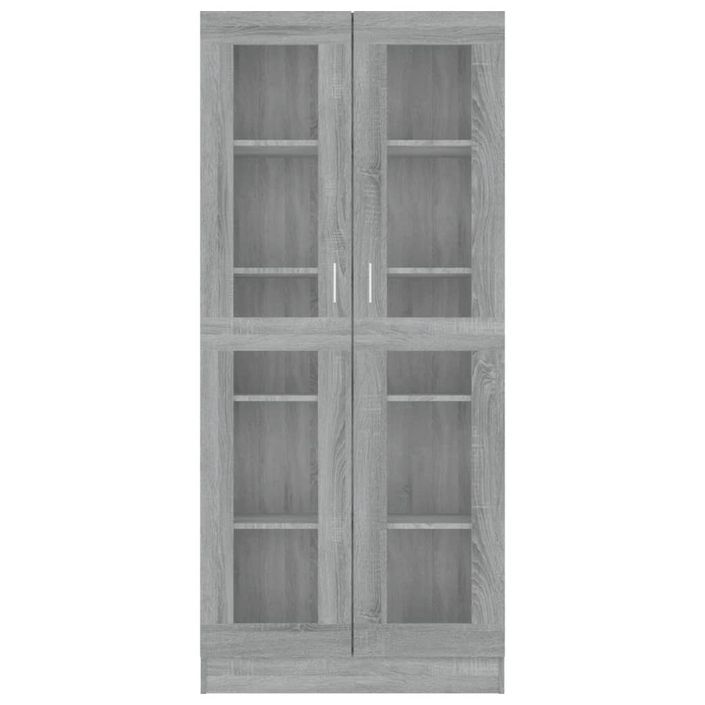 Armoire à vitrine Sonoma gris 82,5x30,5x185,5cm Bois ingénierie - Photo n°3