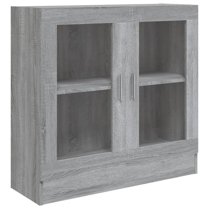 Armoire à vitrine Sonoma gris 82,5x30,5x80 cm Bois d'ingénierie - Photo n°2