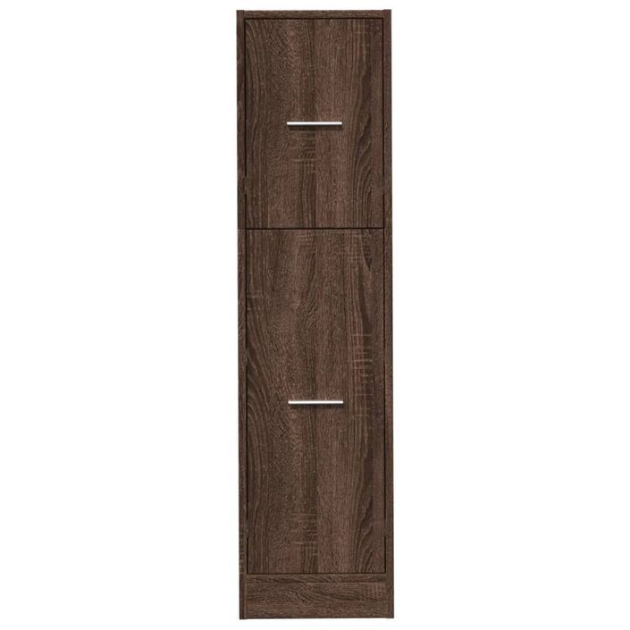 Armoire apothicaire chêne marron 30x41x118 cm bois d'ingénierie - Photo n°5