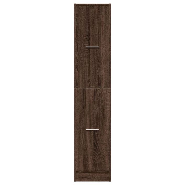 Armoire apothicaire chêne marron 30x41x144,5 cm bois ingénierie - Photo n°5