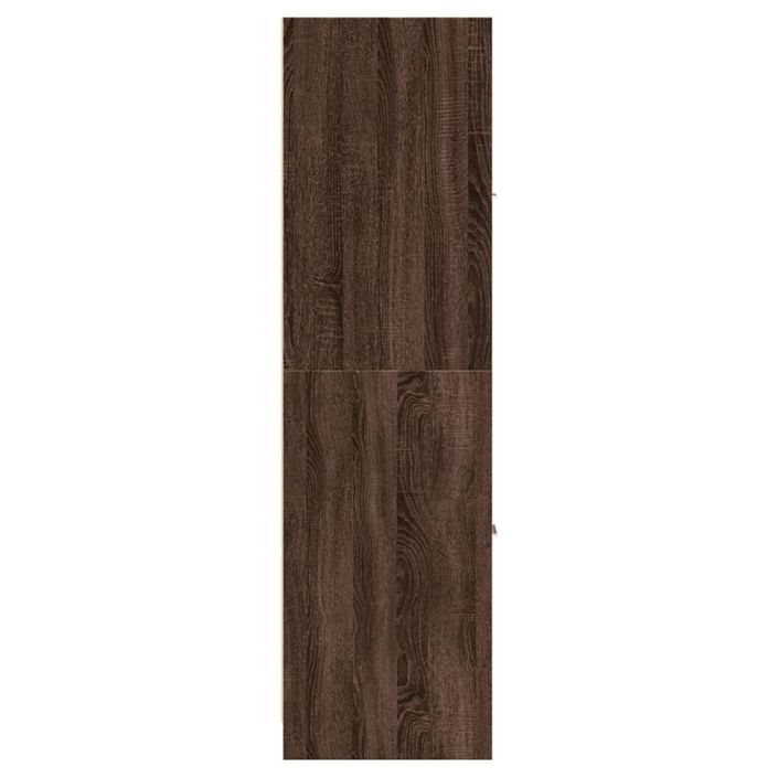 Armoire apothicaire chêne marron 30x41x144,5 cm bois ingénierie - Photo n°6