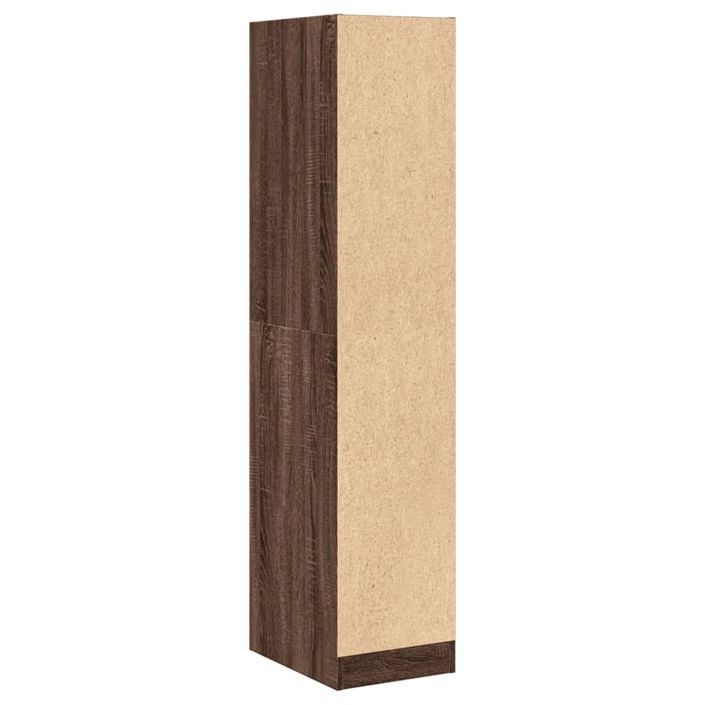 Armoire apothicaire chêne marron 30x41x144,5 cm bois ingénierie - Photo n°7