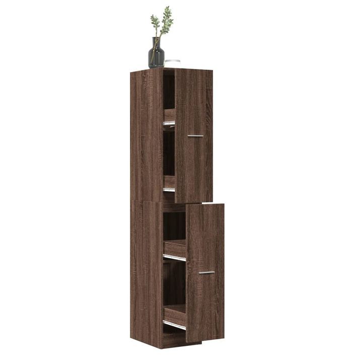 Armoire apothicaire chêne marron 30x41x174,5 cm bois ingénierie - Photo n°1