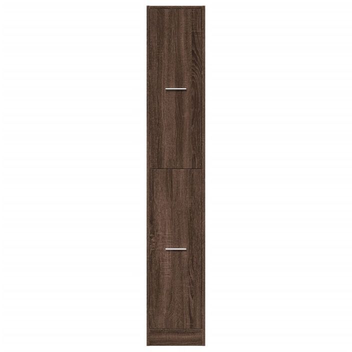 Armoire apothicaire chêne marron 30x41x174,5 cm bois ingénierie - Photo n°5