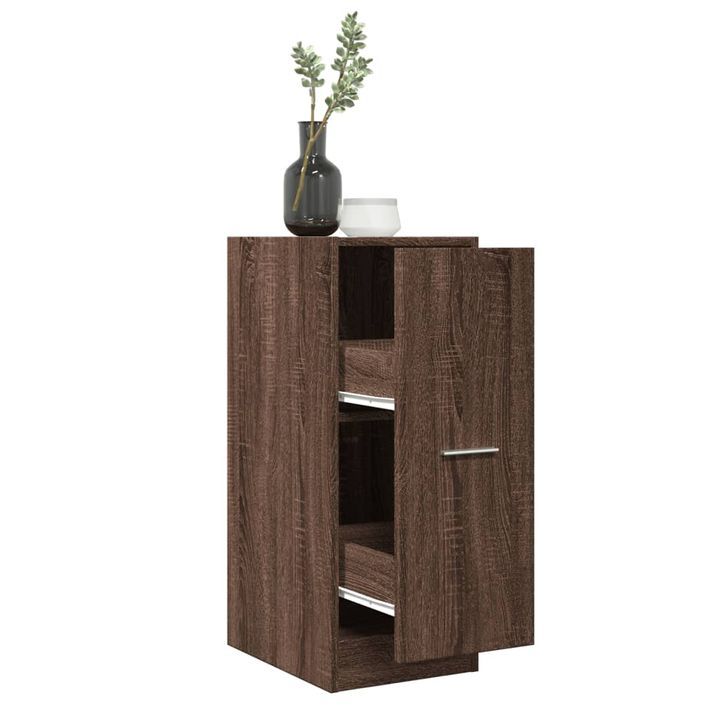 Armoire apothicaire chêne marron 30x41x77,5cm bois d'ingénierie - Photo n°1