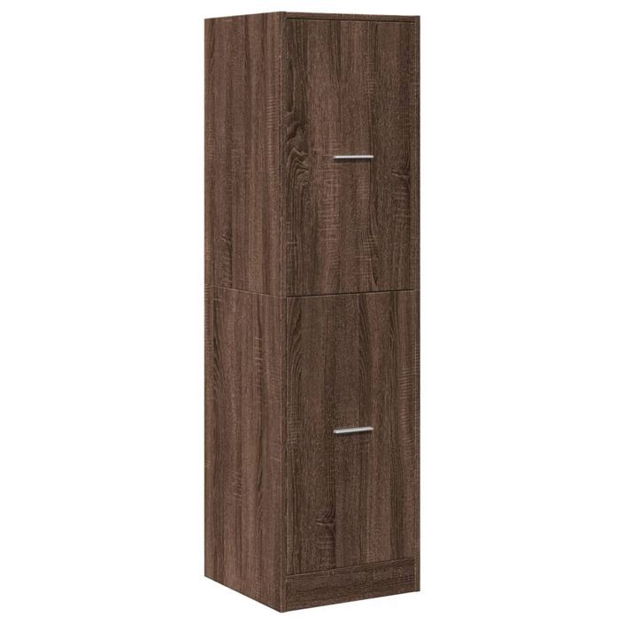 Armoire apothicaire chêne marron 40x41x144,5 cm bois ingénierie - Photo n°3