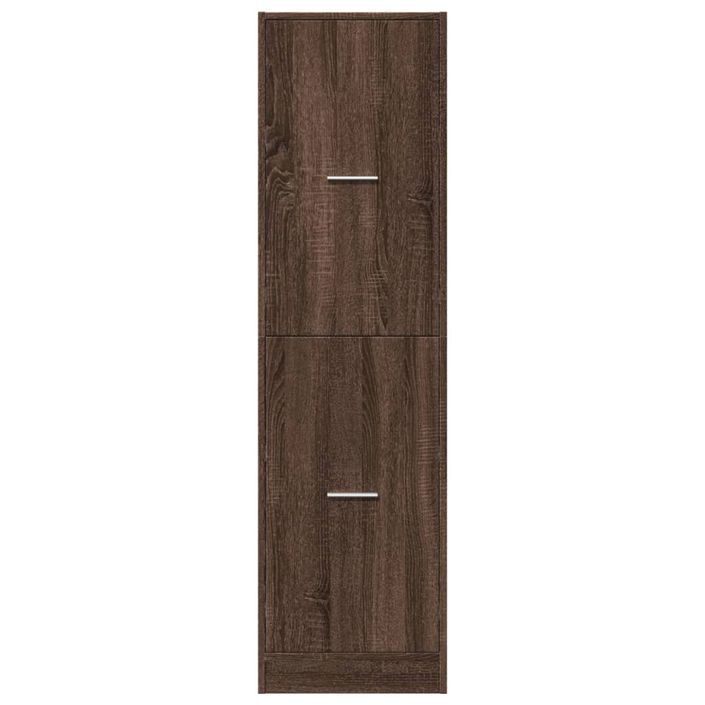 Armoire apothicaire chêne marron 40x41x144,5 cm bois ingénierie - Photo n°5