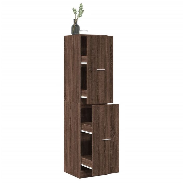 Armoire apothicaire chêne marron 40x41x174,5 cm bois ingénierie - Photo n°1